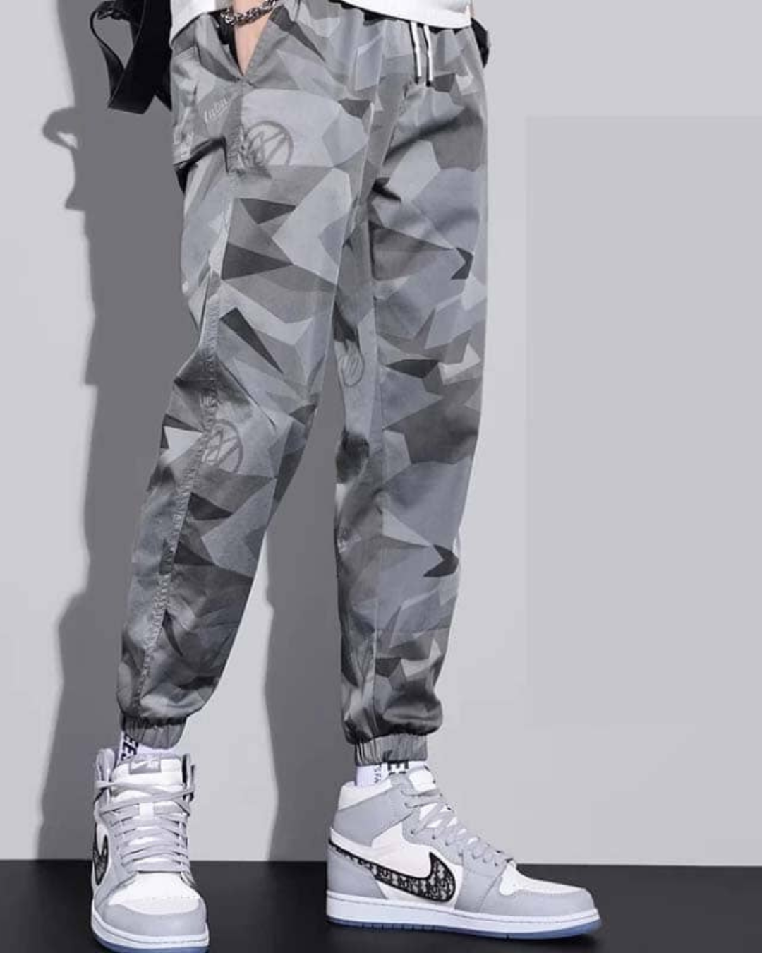 Pantaloni din Mătase cu Uscare Rapidă și Model Camouflaj