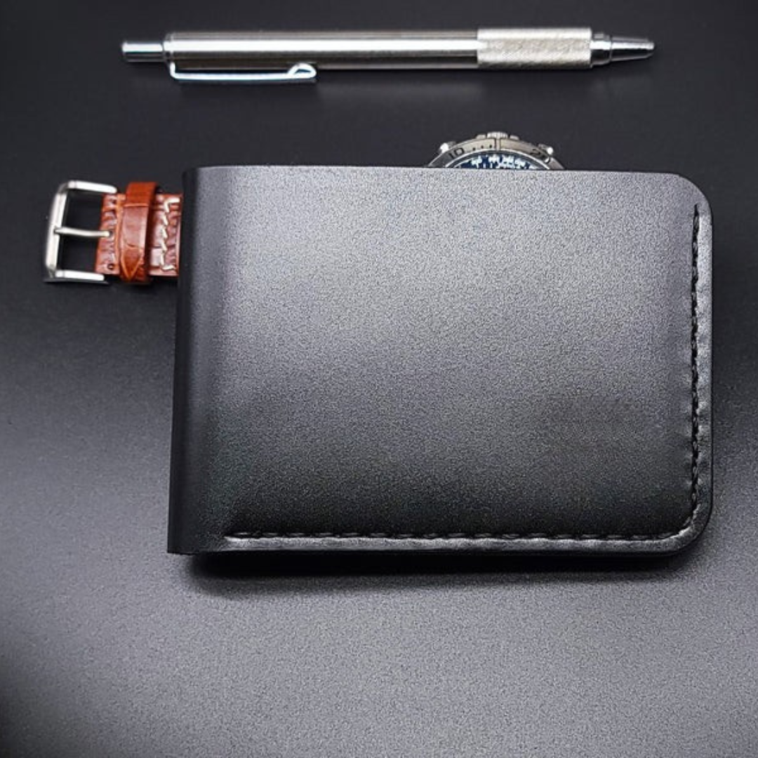 Portofel din piele cu design elegant și cusături întărite®