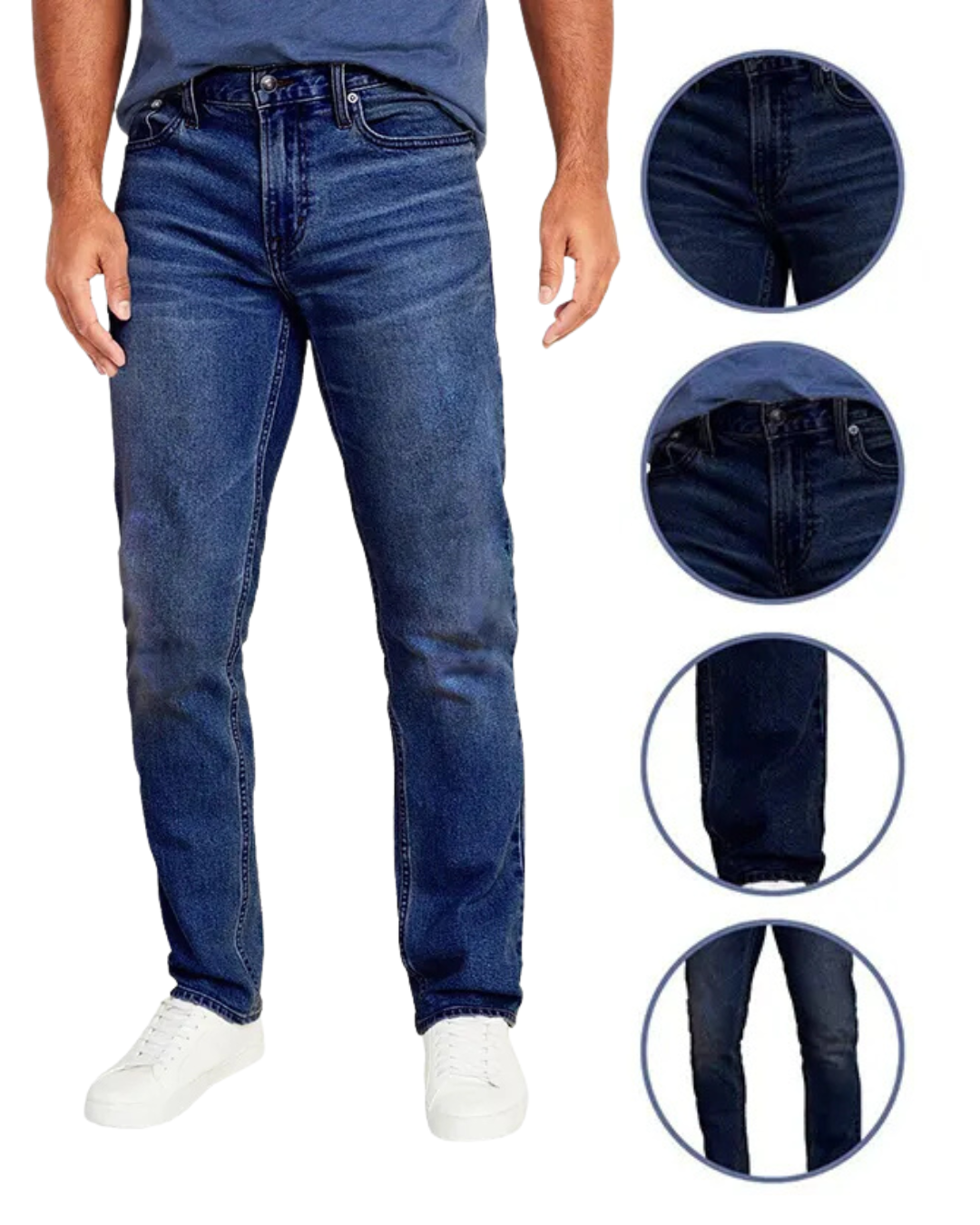 Pantaloni Skinny cu 5 Buzunare Elasticizate Pentru Bărbați