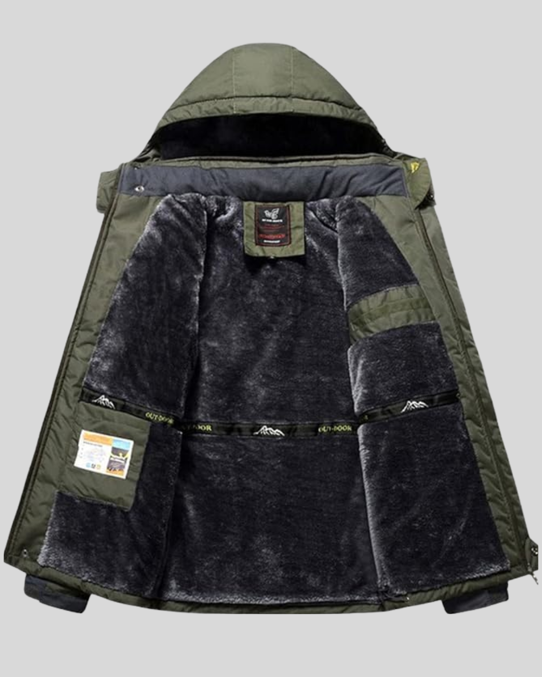 Jachetă Impermeabilă Căptușită cu Fleece Pentru Bărbați