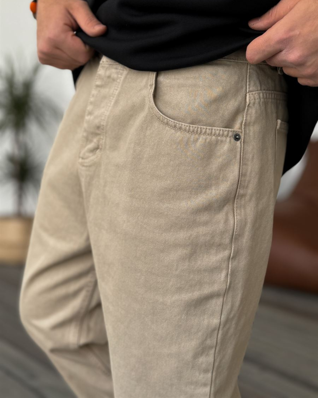 Pantaloni casual con tasche da uomo