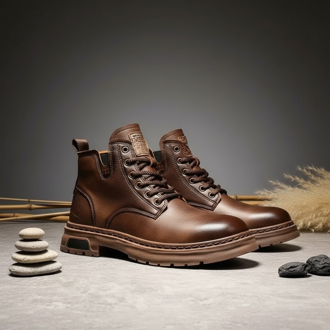 Bocanci bărbați stil militar cu talpă robustă®