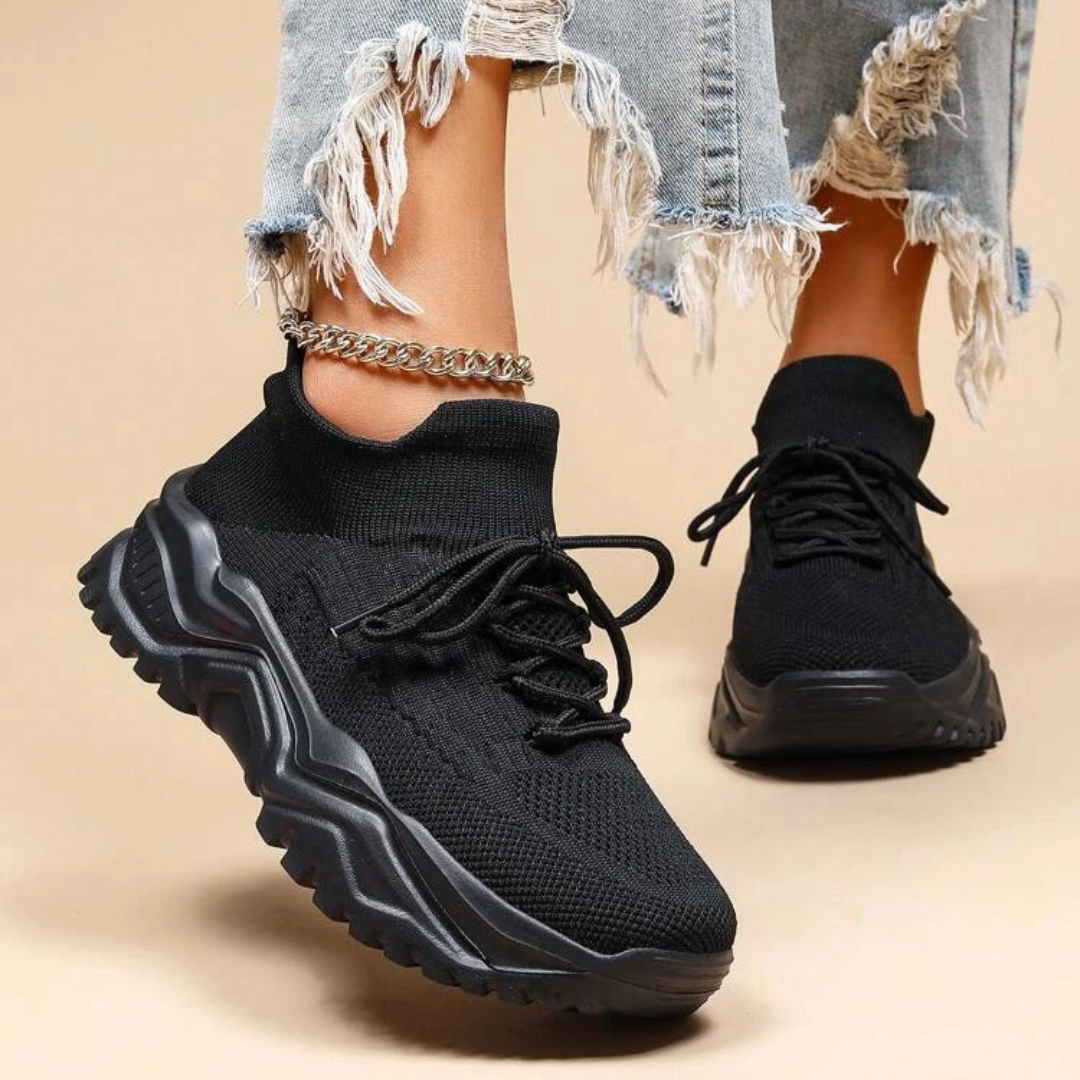 Teniși minimalisti cu șireturi pentru femei