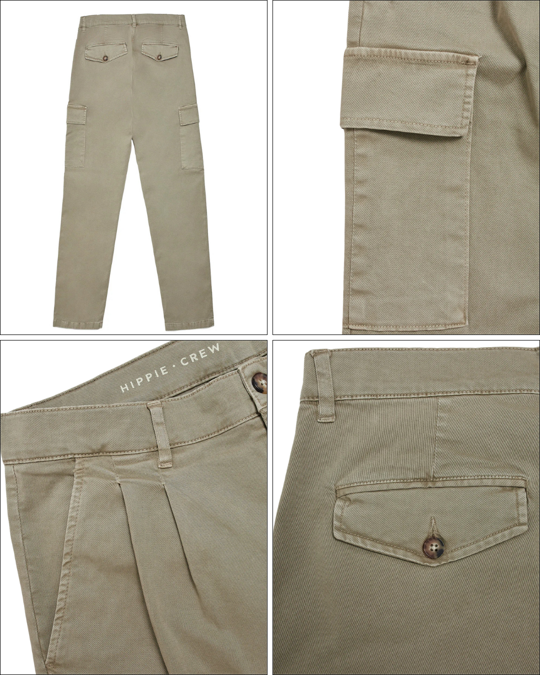 Pantaloni Cargo Din in și Bumbac Pentru Bărbați