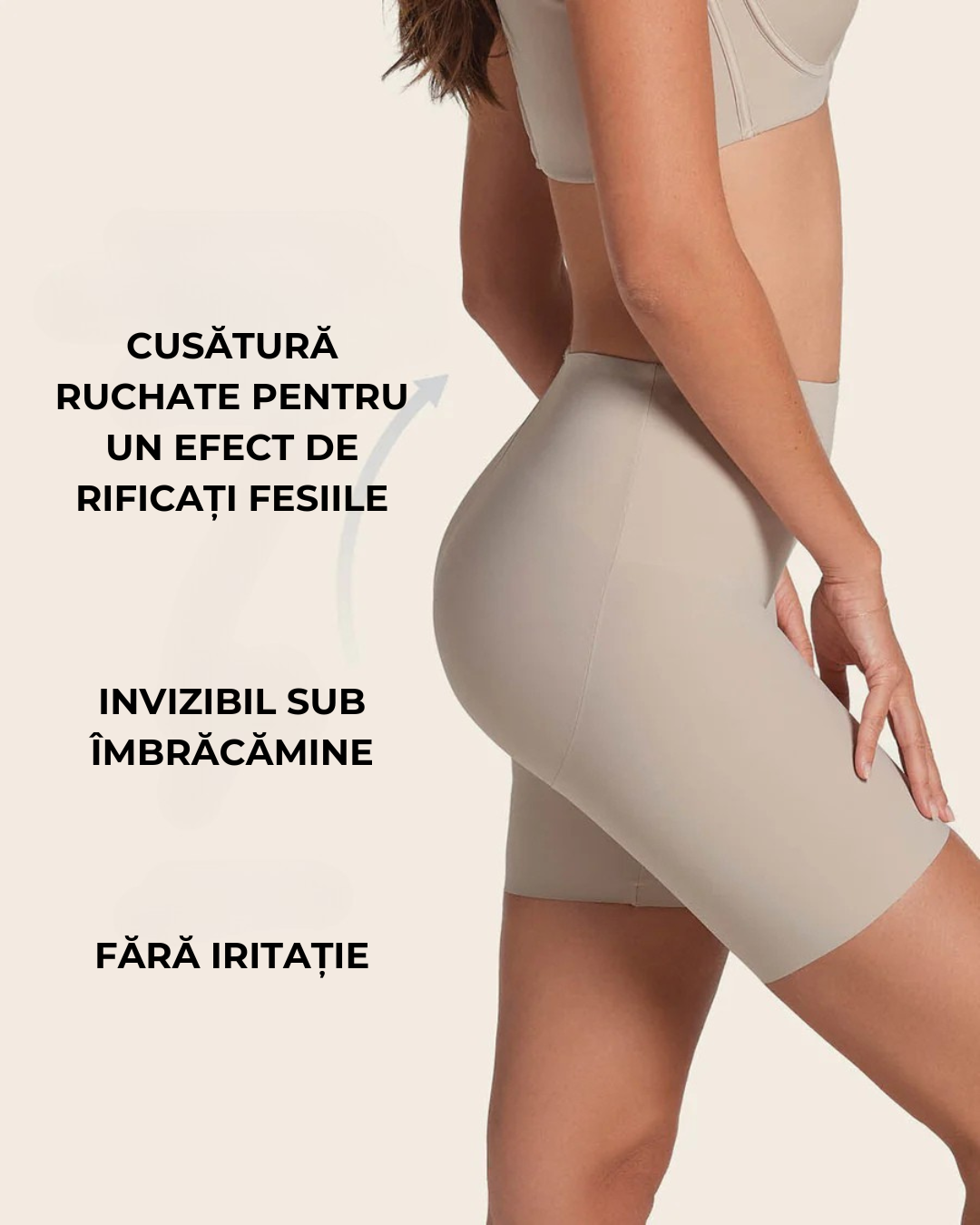 Pantaloni Scurți Modelatori cu Talie Medie Talie înaltă și întărire Pentru Fese (OFERTĂ 2X1)