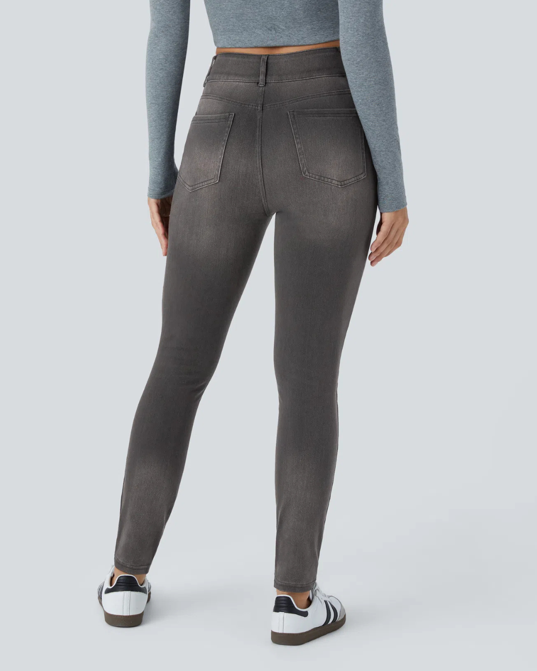 Blugi Flexibili cu Talie înaltă și Confort Total