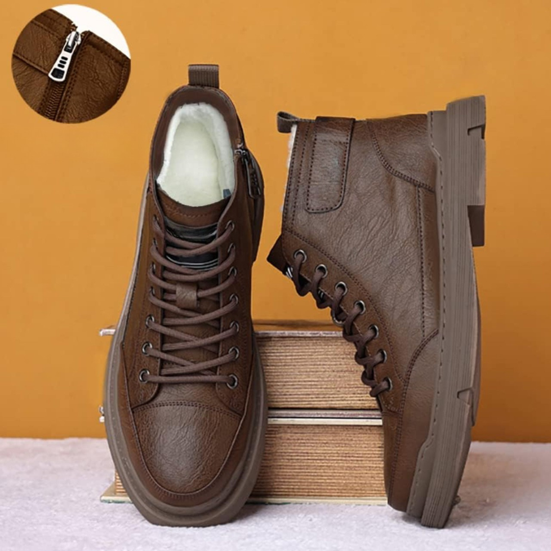 Cizme din piele pentru bărbați cu căptușeală din folar®