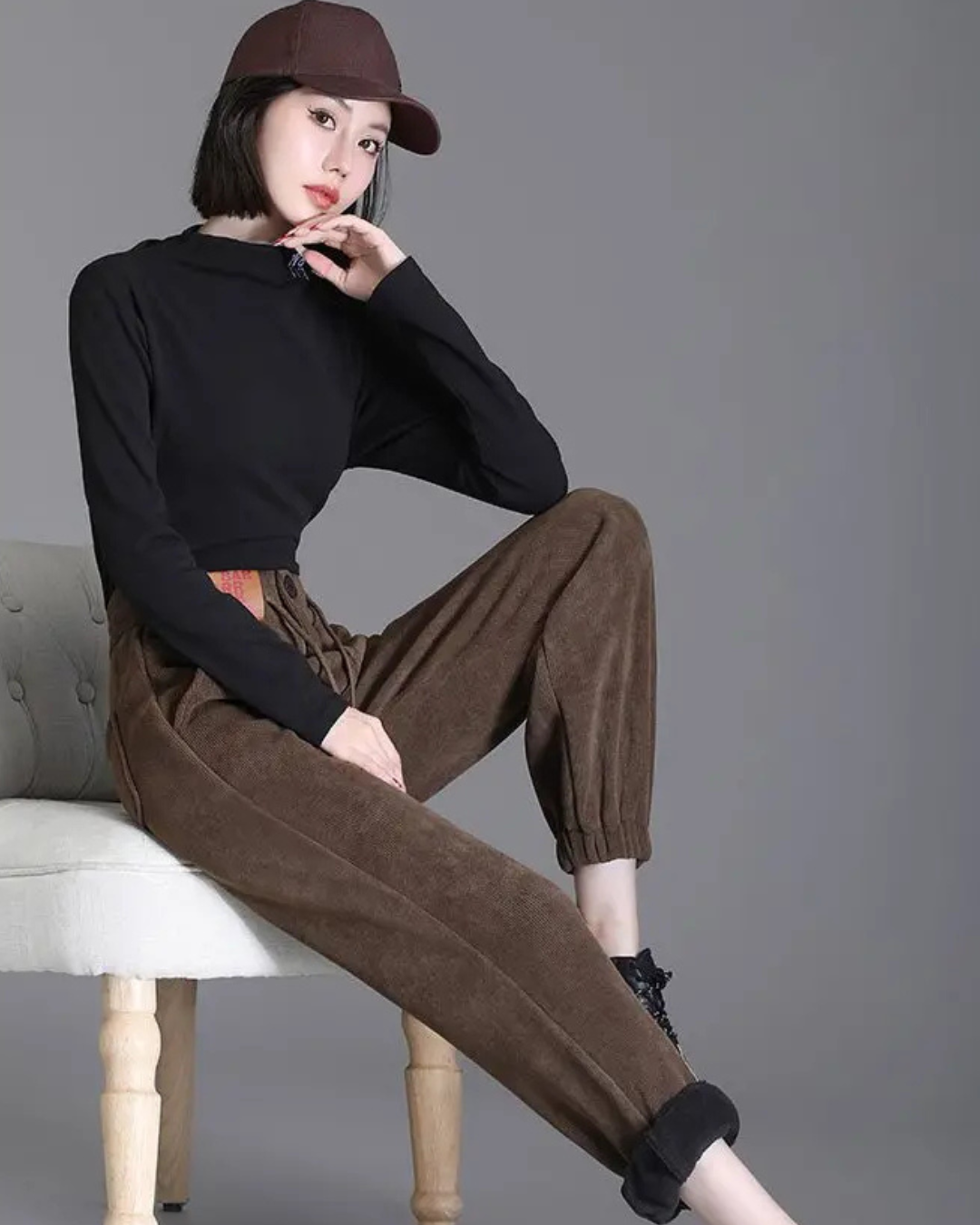 Pantaloni Groși Pentru Femei cu Căptușeală din Fleece