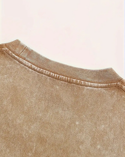 Pulover cu Efect Spălat, cu o Croială Relaxată și un Stil Urban Contemporan