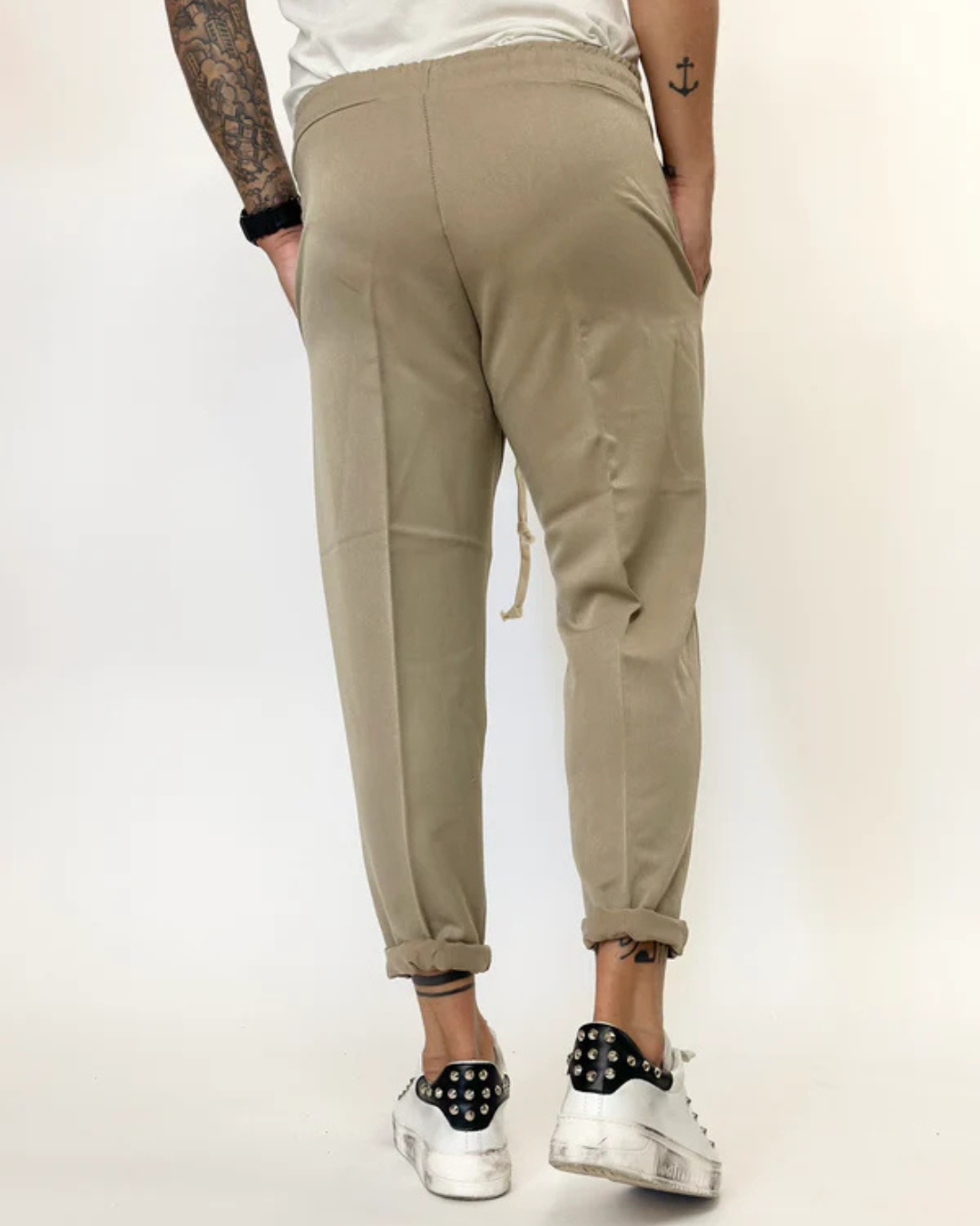 Pantaloni Jogger Pentru Bărbați cu Croială Relaxată și Talie Elastică cu Cordon 