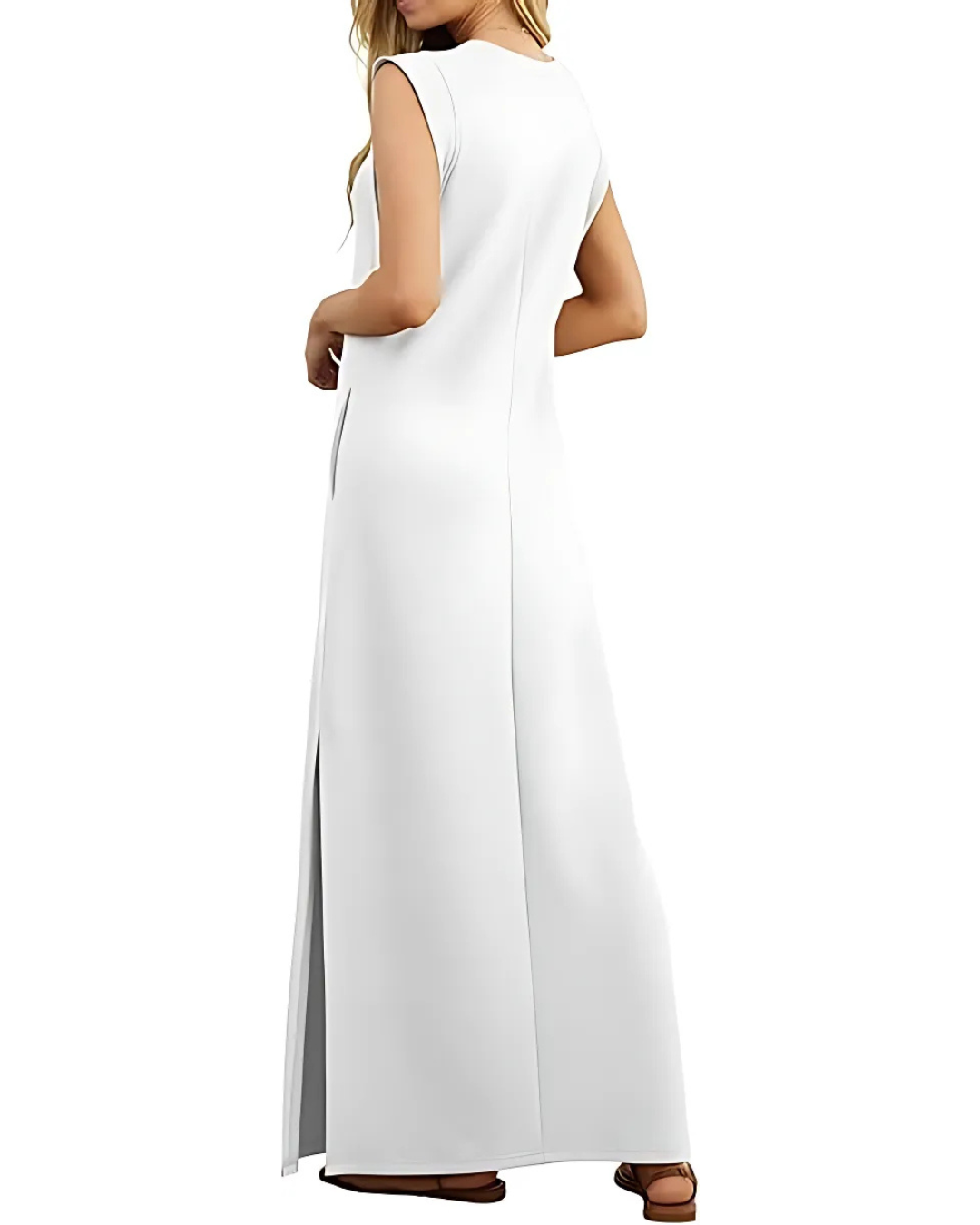 Rochie lungă și largă, cu buzunare laterale