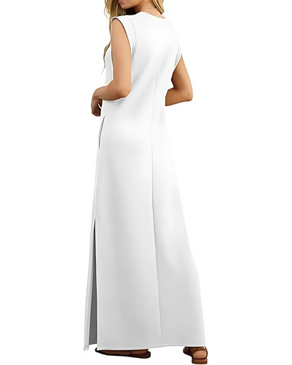 Rochie lungă și largă, cu buzunare laterale