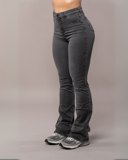 Pantaloni cu Talie Înaltă cu Croială Alungită și Efect Modelator