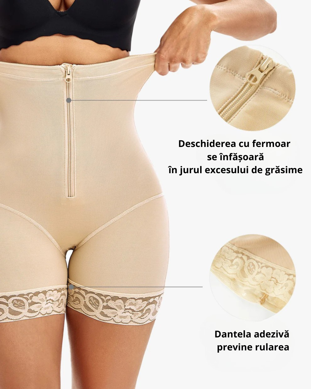 Pantaloni Scurți Modelare cu Inaltă Talie, cu Efect Push-up și Control (OFERTA 2X1)