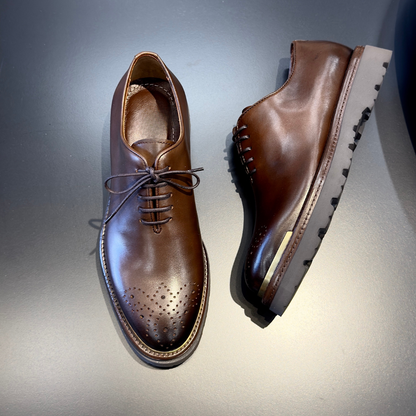 Mocasini cu talpă ergonomică din piele pentru bărbați