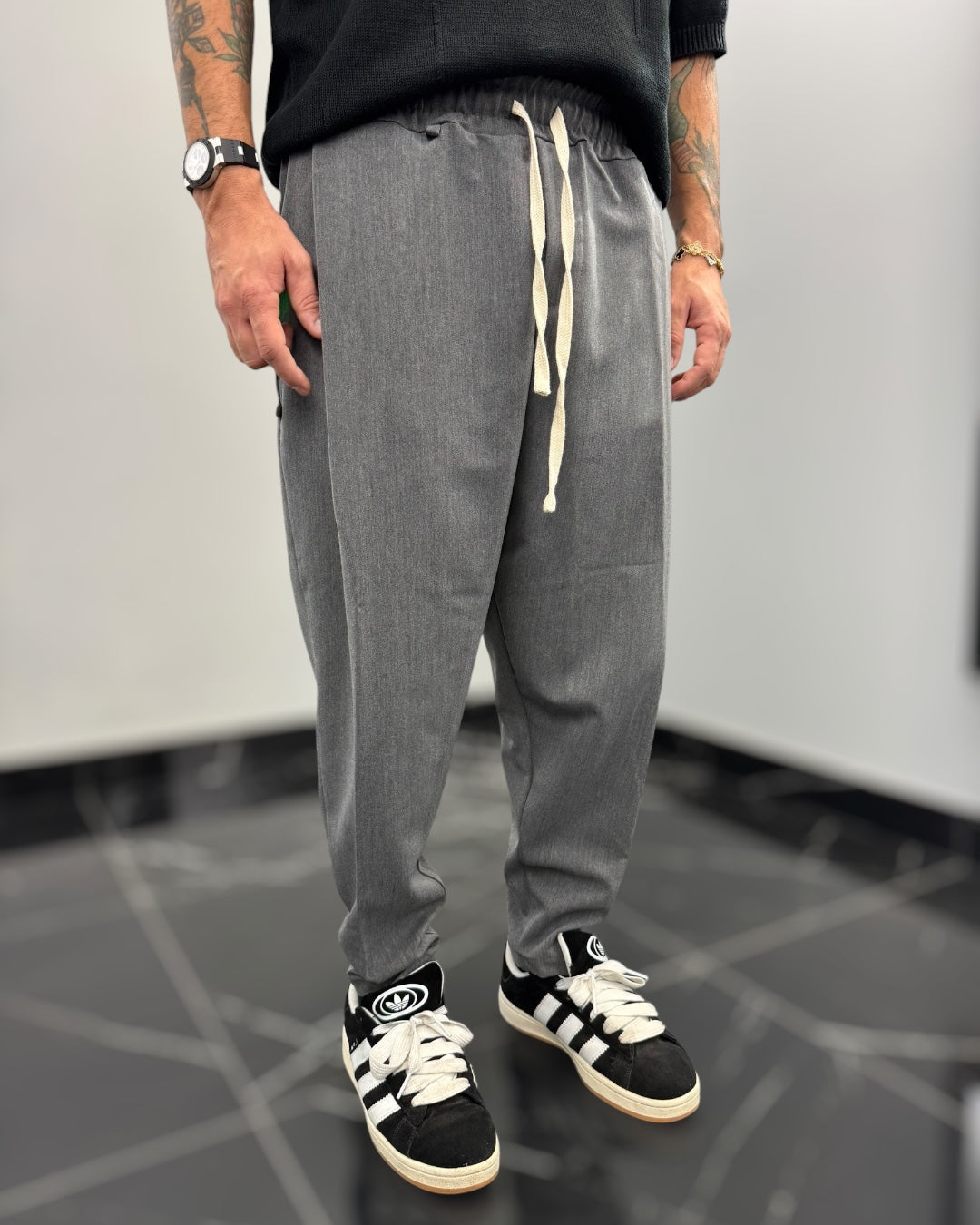 Pantaloni Largi și Simpli pentru Bărbați 