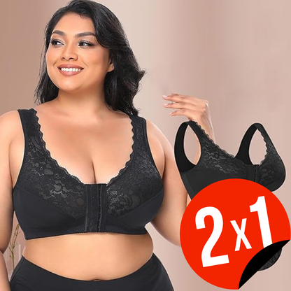 Sutien din dantelă cu închidere frontală (OFERTA 2X1)