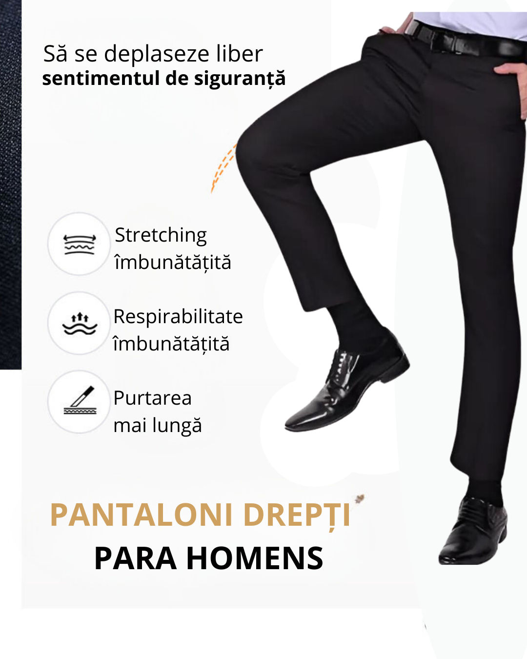 Pantaloni Classic High Stretch pentru bărbați 