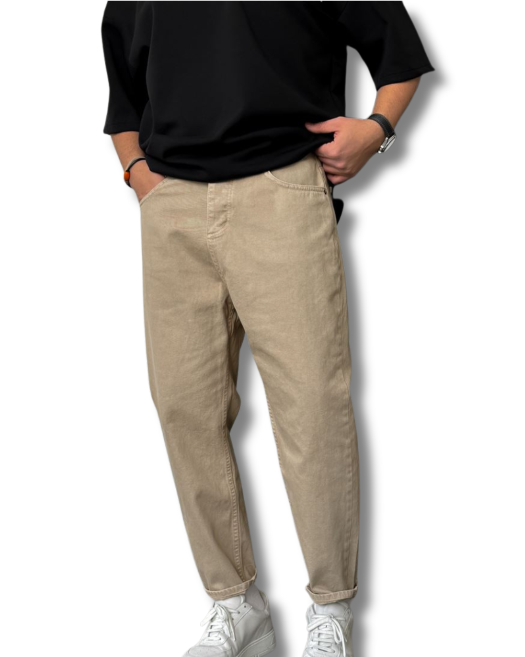 Pantaloni casual con tasche da uomo