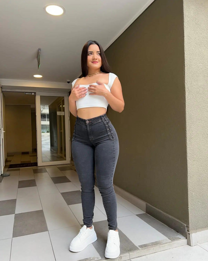 Pantaloni întinși pentru femei fără închizători 