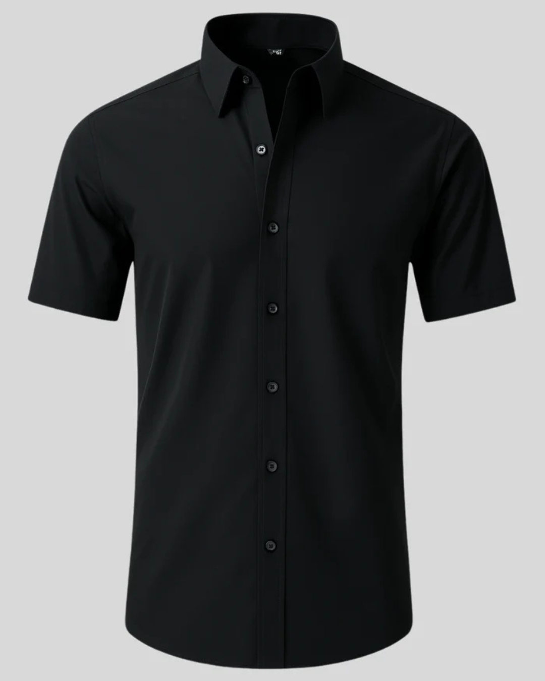 Tricou elastic cu nasturi și mâneci scurte®