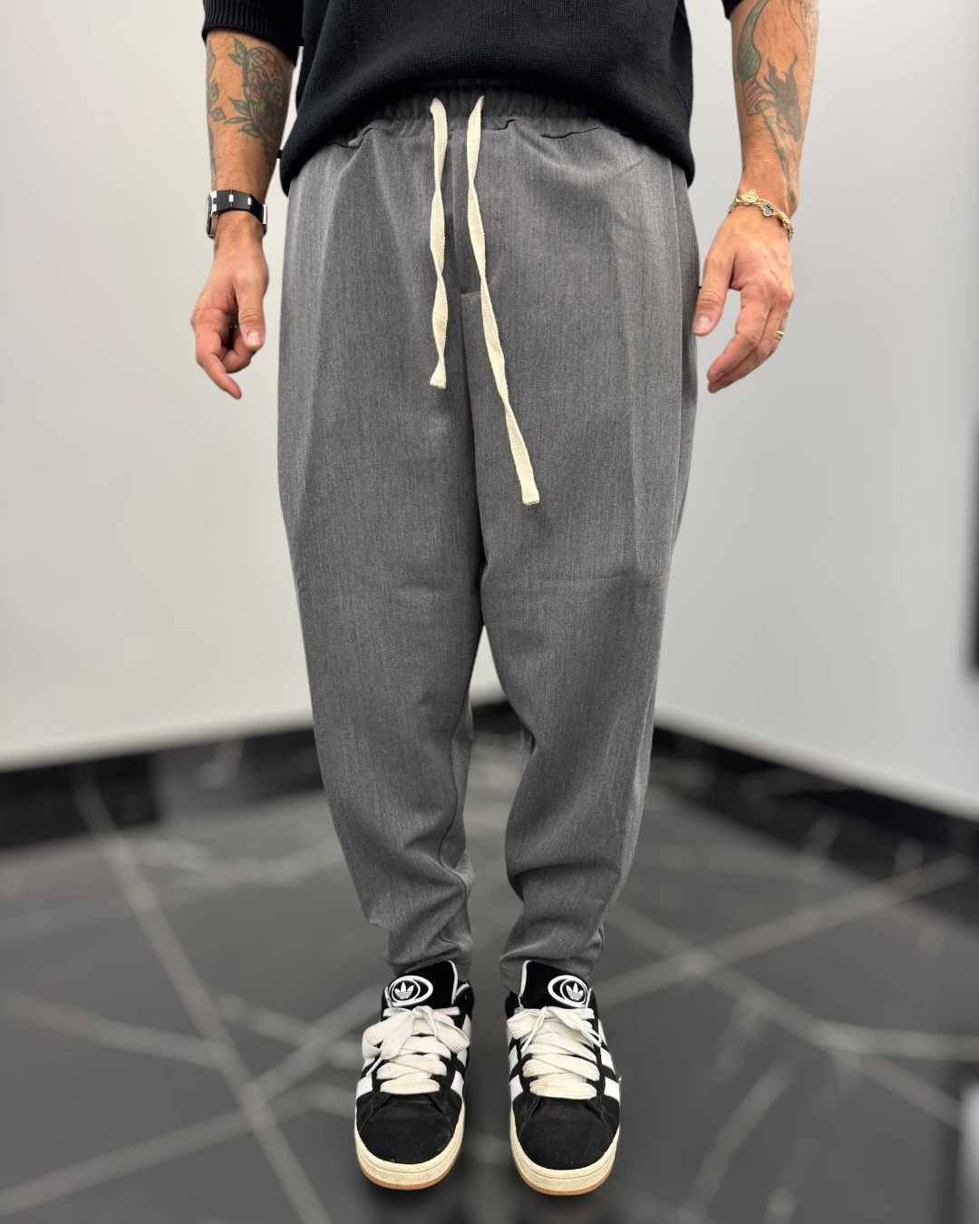 Pantaloni Largi și Simpli pentru Bărbați 