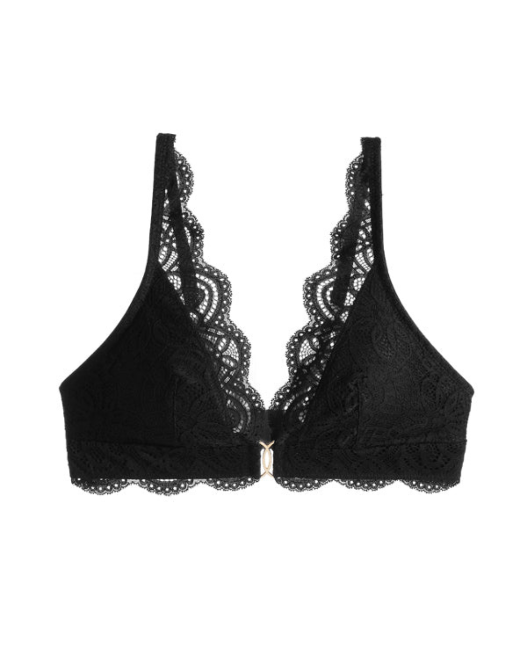 Sutien din Dantelă cu Cupe Triunghiulare și Fermoar Spate (OFERTĂ 2X1)