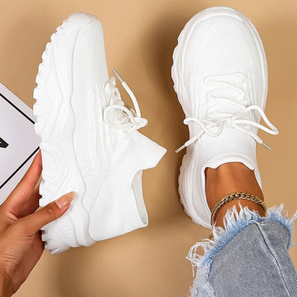 Teniși minimalisti cu șireturi pentru femei