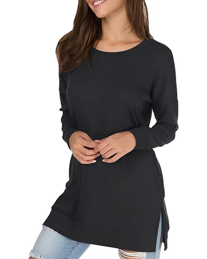 Pulover cu mânecă lungă, cu croială largă, pentru un stil casual și confortabil