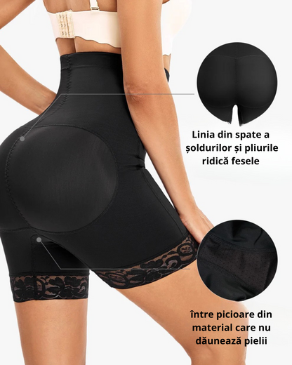 Pantaloni Scurți Modelare cu Inaltă Talie, cu Efect Push-up și Control (OFERTA 2X1)