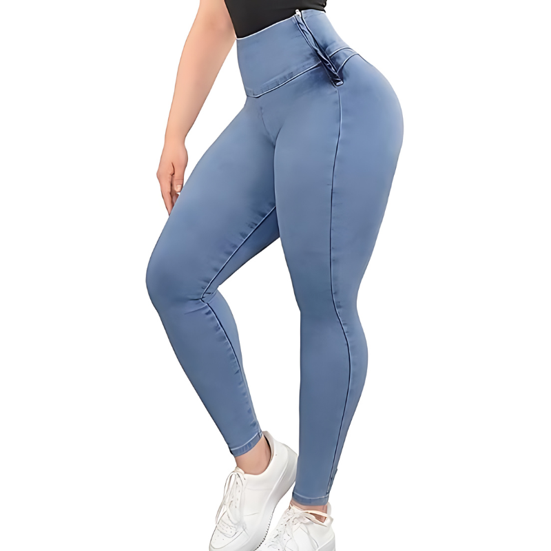 Pantaloni de compresie cu abdomen strâns 