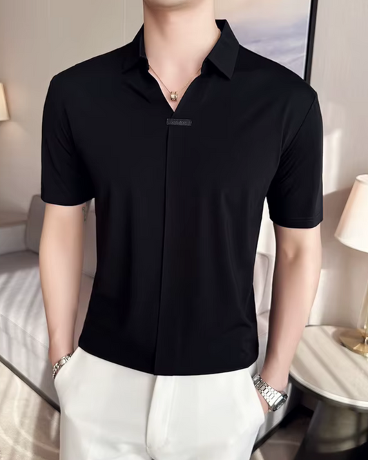 -Elasticitate Ridicată, Ușoară, Moale și Rezistentă la încrețire Cămașă Polo Pentru Bărbați în Culoare Solidă