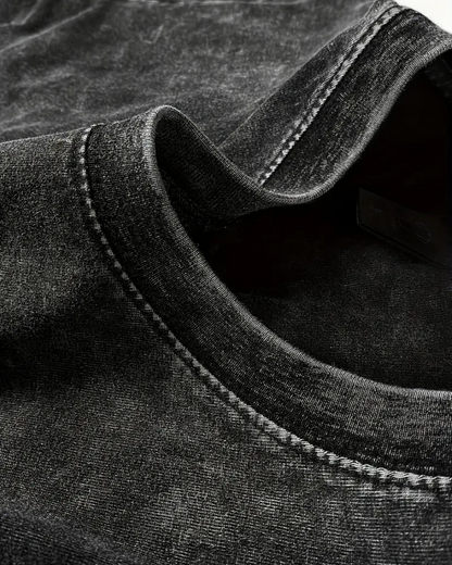 Pulover cu Efect Spălat, cu o Croială Relaxată și un Stil Urban Contemporan