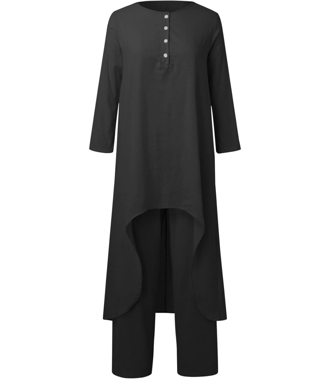 Set Casual din In pentru Femei Stil Natural