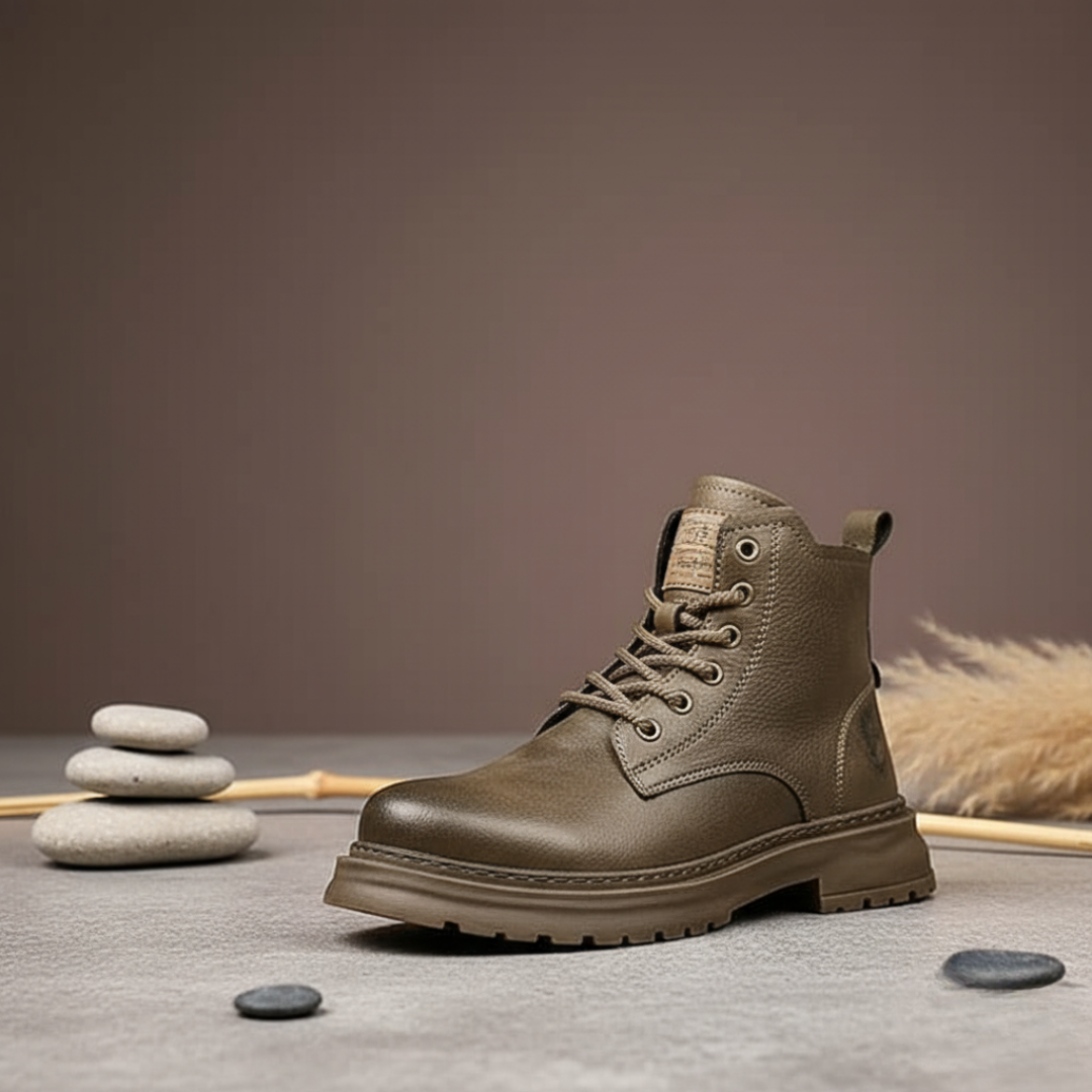 Bocanci bărbați stil militar cu talpă robustă®