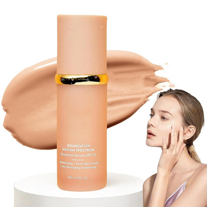 Fond de ten lichid hidratant 4 în 1 cu corector și protecție solară SPF 50+ de lungă durată