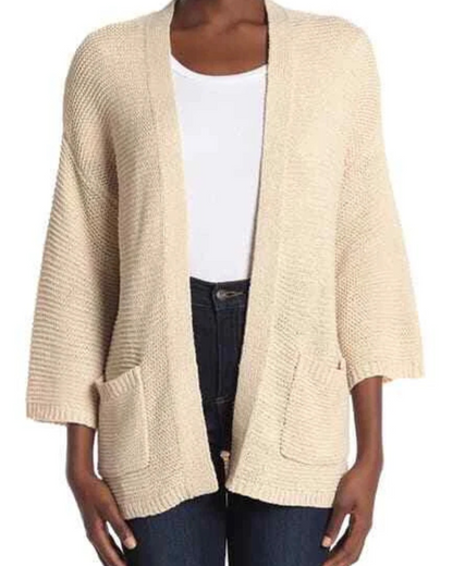 Jachetă casual din tricot cu design deosebit