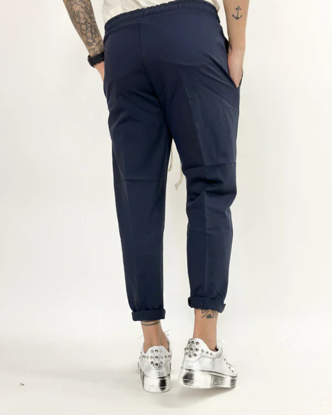 Pantaloni Jogger Pentru Bărbați cu Croială Relaxată și Talie Elastică cu Cordon 