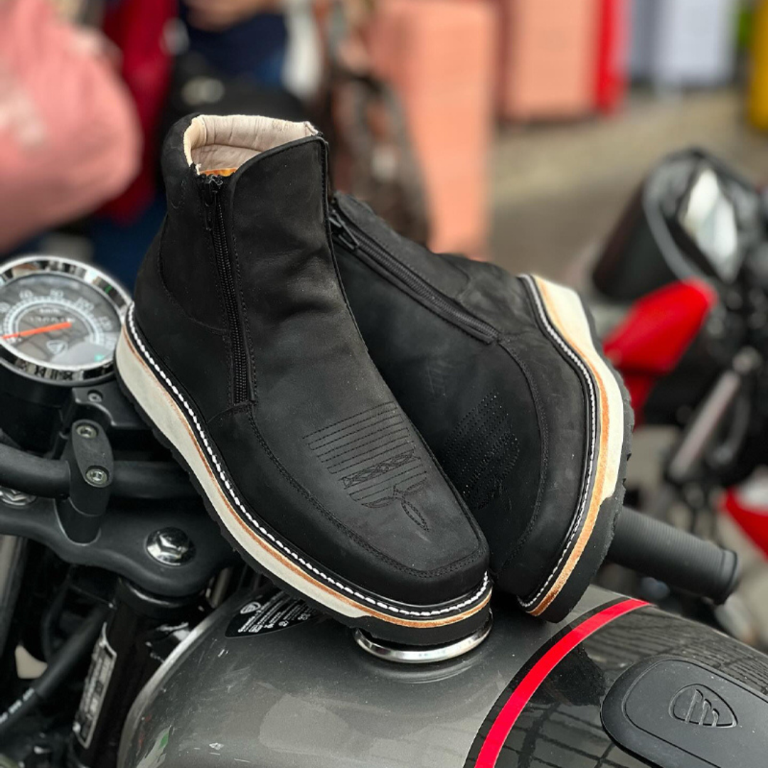 Cizme retro cu vârf pătrat pentru bărbați®