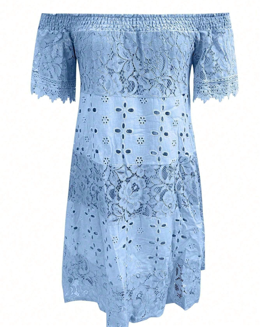 Rochie Elegantă de Dantelă Fără Bretele Openwork Pentru Femei