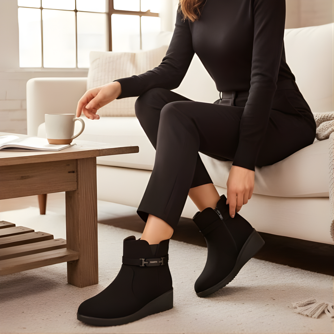 Botine de damă stil casual cu căptușeală termică
