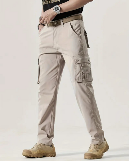 Pantaloni de Lucru Drepți pentru Bărbați, cu Mai Multe Buzunare 