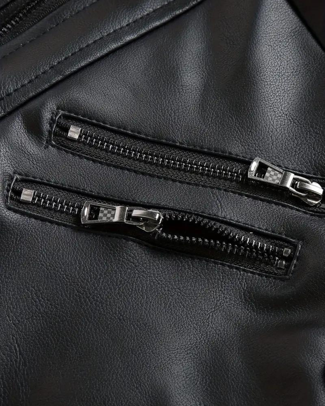 Jacheta din piele pentru bărbați cu glugă®