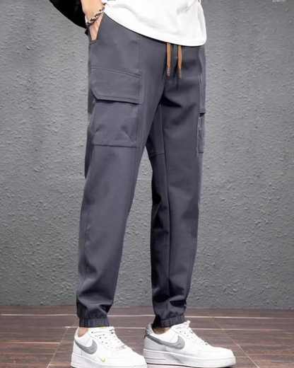 Pantaloni Casual Unisex cu Mai Multe Buzunare 