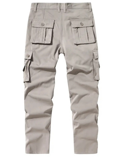 Pantaloni de Lucru Drepți pentru Bărbați, cu Mai Multe Buzunare 