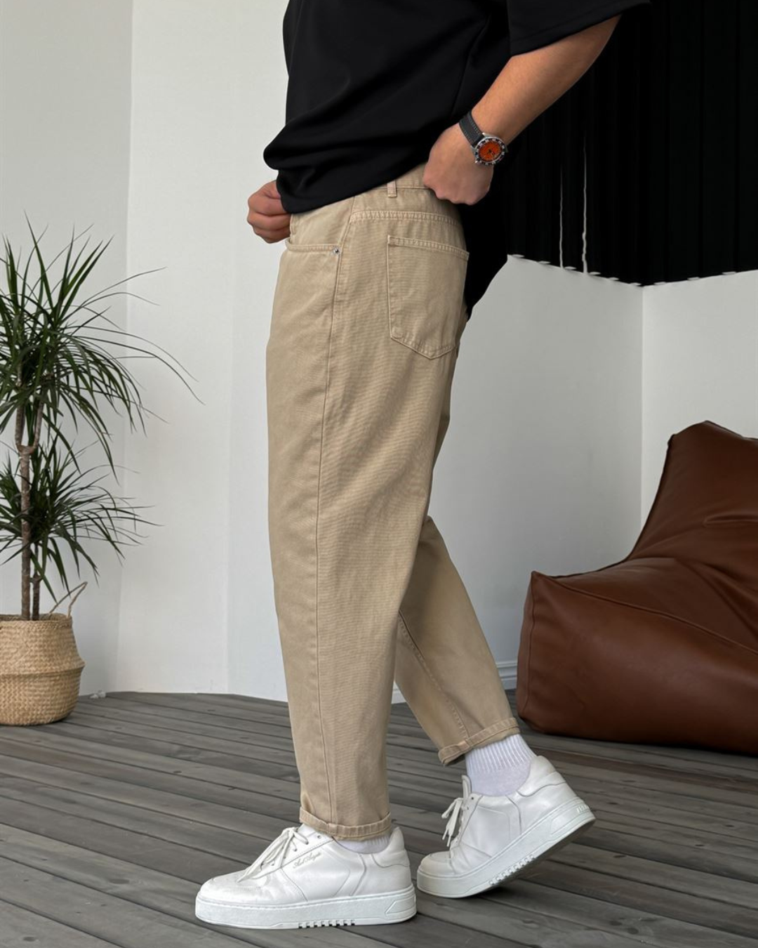 Pantaloni casual con tasche da uomo