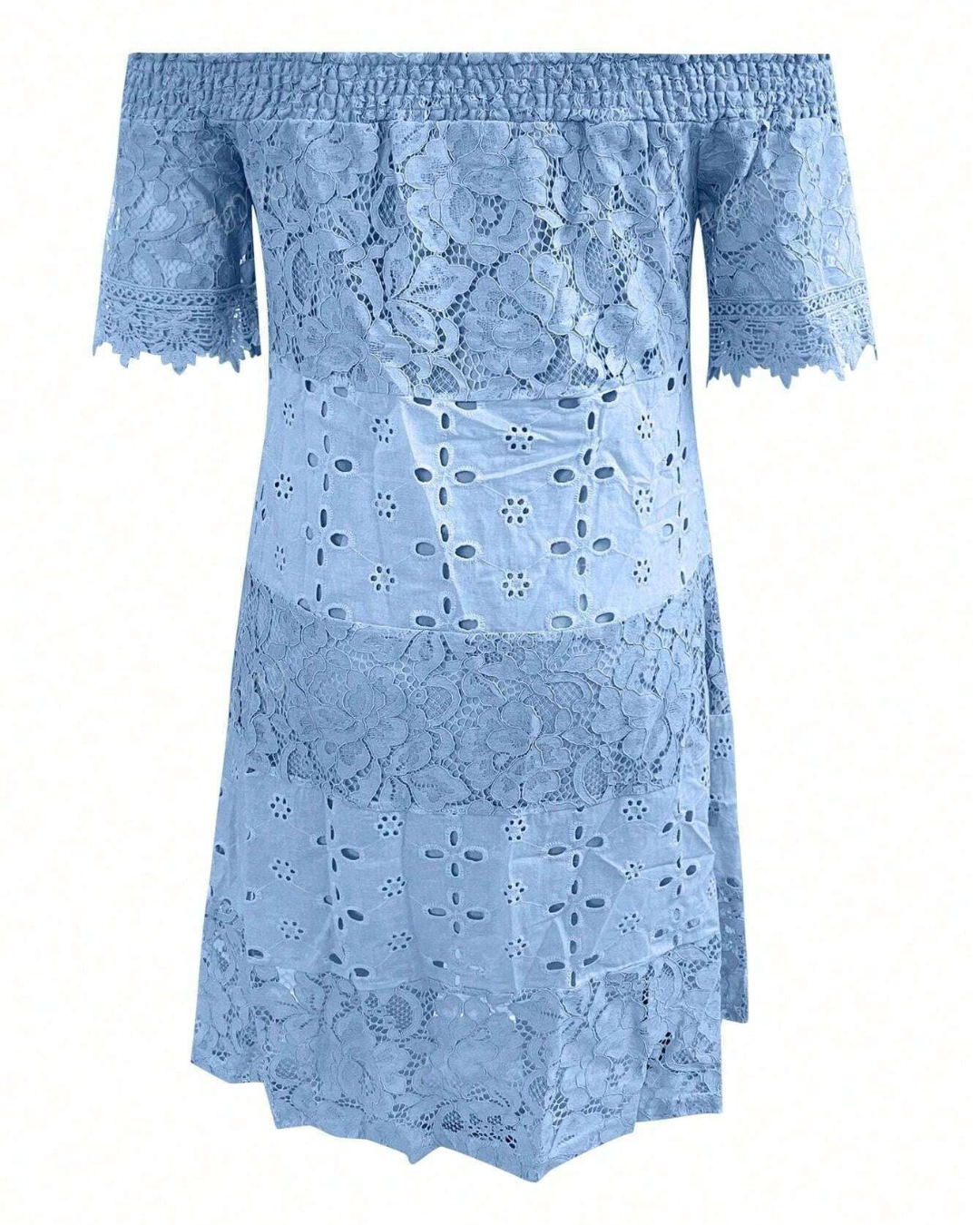 Rochie Elegantă de Dantelă Fără Bretele Openwork Pentru Femei