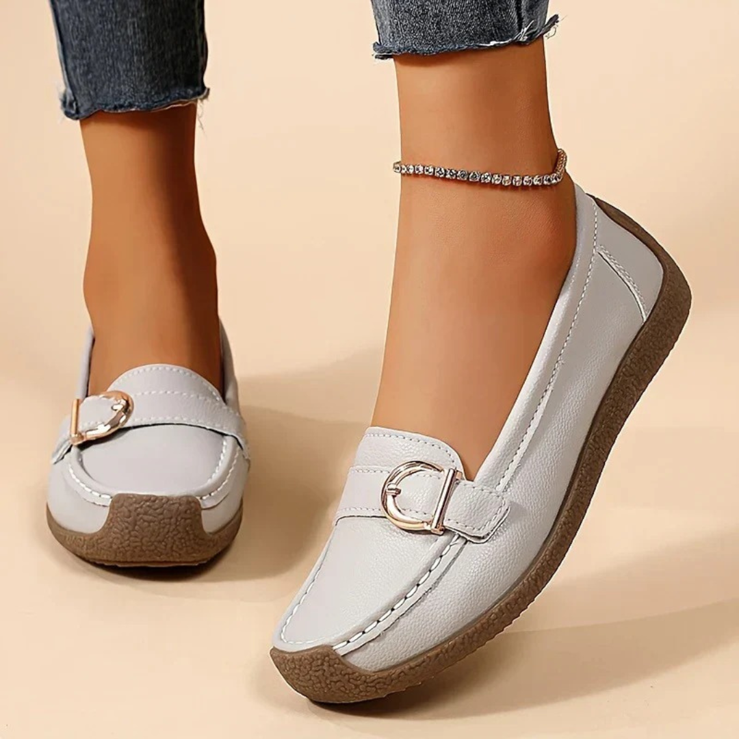 Pantofi casual ergonomic din piele pentru femei 