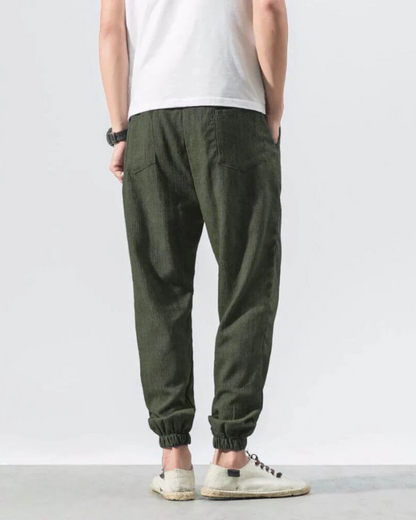 Pantaloni Din in cu Talie Elastică Stil Confortabil și Versatil 