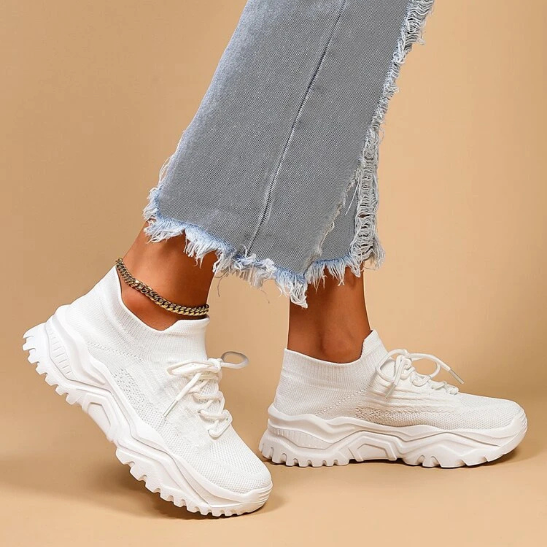 Teniși minimalisti cu șireturi pentru femei